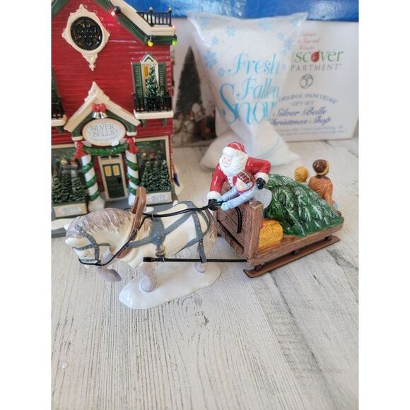 Dept 56 55040 Silver Bells Christmas Shop xmas village accessory - Picture 3 of 15